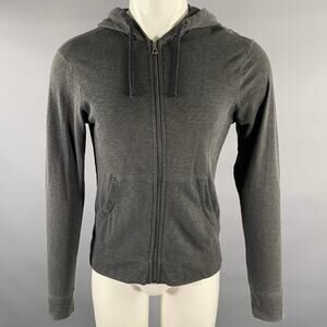 JAMES PERSE Size XS Grey Heather Supima Cotton Zip Up Hoodie